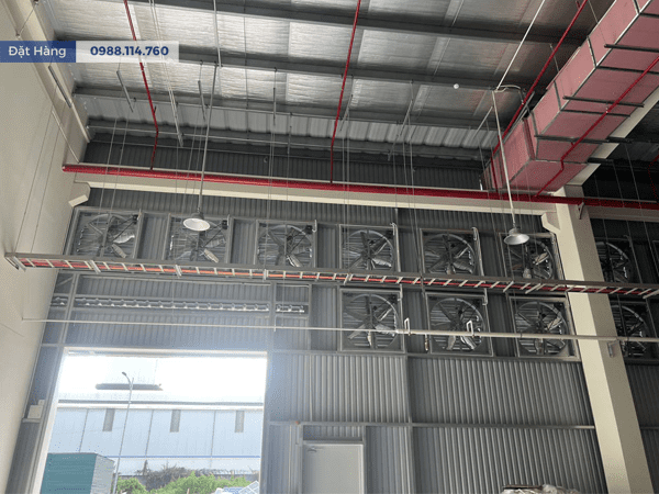 Lắp Quạt Thông Gió Công Nghiệp 1100x1100x400