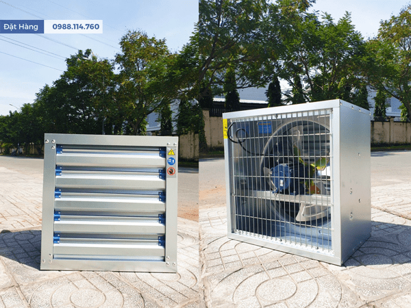Ảnh Thật Quạt Thông Gió Vuông 600x600