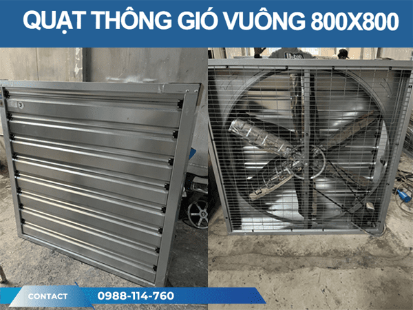 Quạt Thông Gió Công Nghiệp 800x800x400