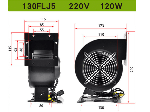 Bản Vẽ Quạt Ly Tâm Mini 120W