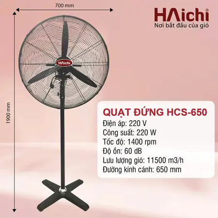 Quạt Đứng Công Nghiệp Haichi HCS-650