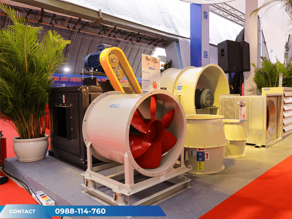 Trưng Bày Quạt Hướng Trục Công Nghiệp