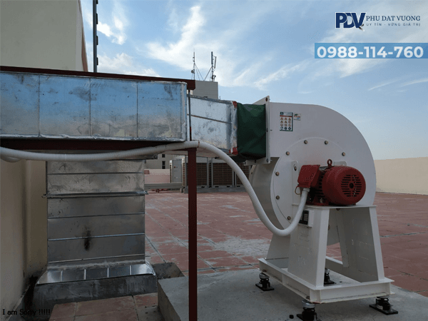 Lắp Quạt Hút Ly Tâm Chịu Nhiệt Độ Cao 4KW