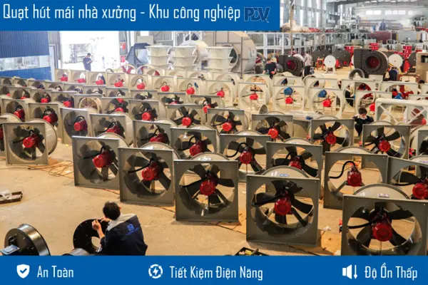 Lắp quạt hút mái nhà xưởng