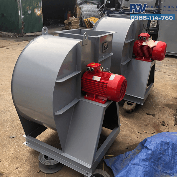 Ảnh Thực Tế Quạt Ly Tâm Lắp Động Cơ Chịu Nhiệt 300 Độ 2 Giờ